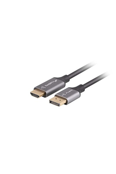 Lanberg Cablu adaptor DisplayPort (M) -> HDMI (M) 1,8M 4K negru-argintiu