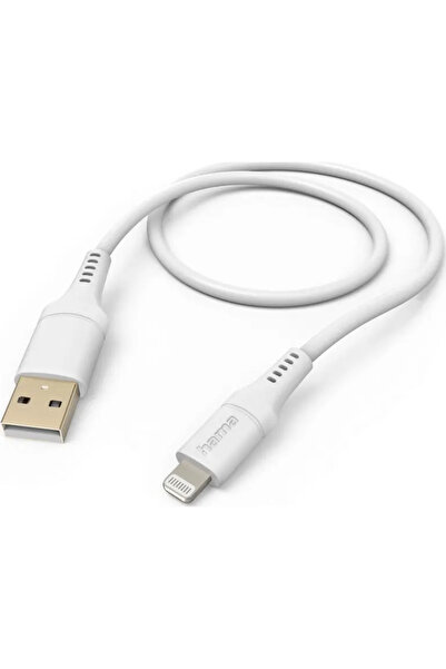 Hama Flexible, USB-A - Lightning, 1,5m, silikon, bia≈Çy