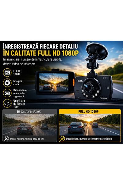 Magazinul reducerilor Car Camera with Night Vision and IR LEDs, Full HD 1080P...