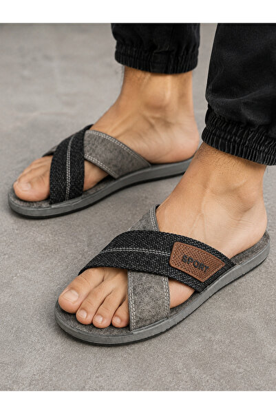 GEZER Sport Anatomical Cross Band Men's Slippers Polyurethane Daily Summer Sl...