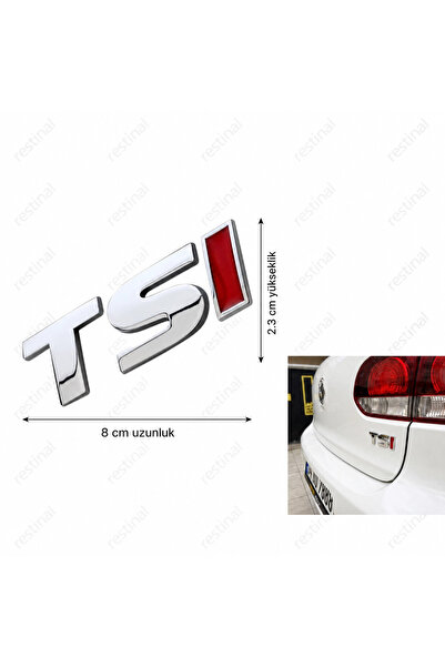 restinal Tsi Trunk Lettering Rear Trunk Logo Emblem Chrome Golf Passat Jetta ...