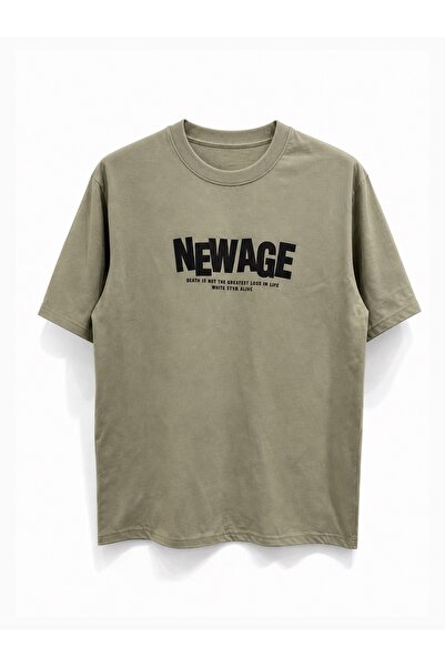 ONE Tricou bărbătesc cu imprimeu grafic – Croială lejeră, guler rotund, pentr...