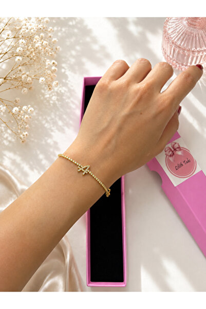 Lilith Takı Elegant Letter a Stone Bracelet – Stylish Women's Bracelet with G...