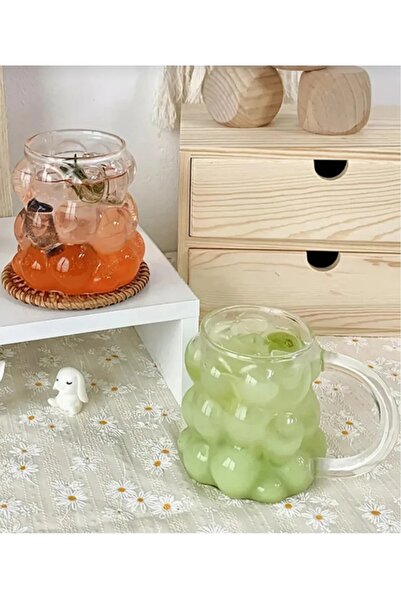 CEPHOME 6-Piece Bubble Handle Bead-Shaped Heat-Resistant Borosilicate Coffee ...