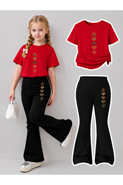 YUNAYT Set de pantaloni evazați și tricou spaniol pentru fete