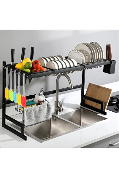 Vivante Sink drainer, metal kitchen organizer, multifunctional shelf for plat...