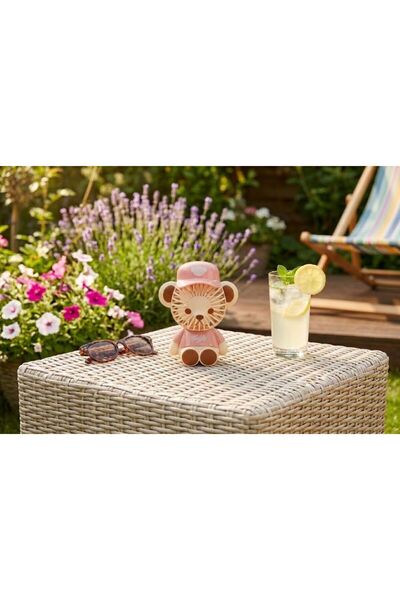 Mango Home Pembe- Sevimli Ayıcık Mini Soğutucu El Fanı - USB Şarjlı, Taşınabi...