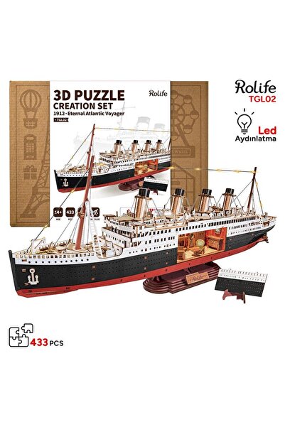 Rolife TGL02 Gemi (1912 Eternal Atlantic Voyager)DIY Minyatür Maket ModelSeti...