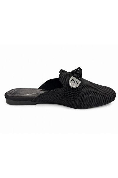 PAPUCUMUN DÜNYASI Women's Knitted Leather Sole Stylish Slippers