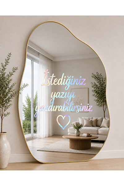 AlpiLeo Kişiye Özel Ayna Yazısı Sticker | İstenilen Yazı Yazılır | Cam Duvar ...