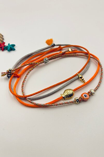 Concept HuBuTU 4 Pieces Bohemian Series Minaret Fish Evil Eye Figured Orange ...