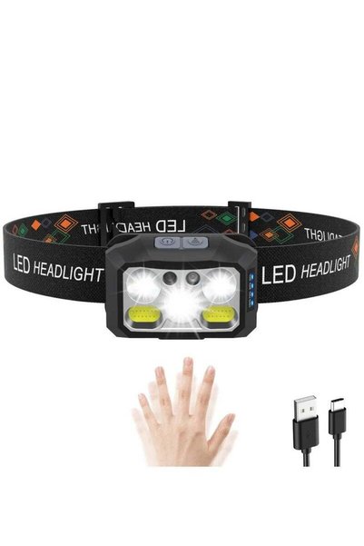 Arabest 2-Pack Rechargeable LED Headlamps, 800 Lumens Waterproof Headlight wi...