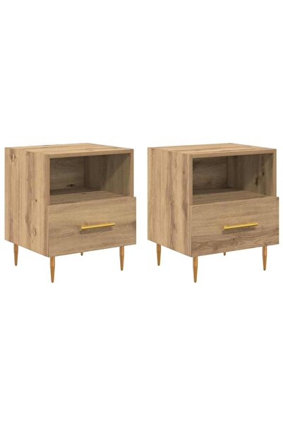 vidaxl Noptieră cu sertar 2 pcs Maro 40 x 35 x 47,5 cm Lemn compozit