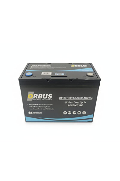 ORBUS 12.8 Volt 100 Amper 1280Wh LiFePo4 Lityum Akü