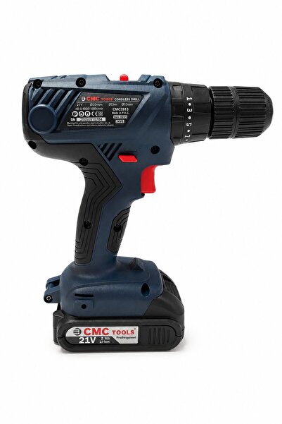 CMC Tools Akülü Matkap 21V Li-Ion Çantalı CMC3913 Çift Akü
