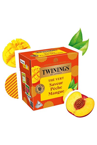 Twinings Şeftali ve Mango Aromalı Yeşil Çay 20 Bardak Poşet