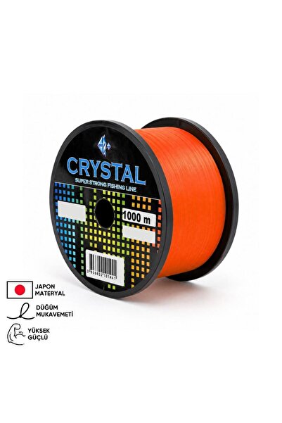 CYRSTAL 1000 MT Bobin Misina - Crystal - Turuncu - Ekstra Güçlü - 0,20 MM