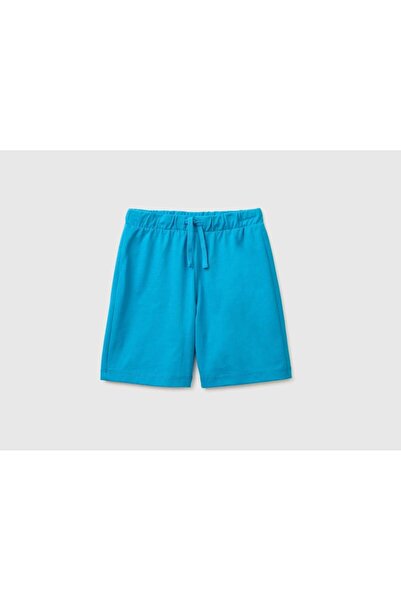 United Colors of Benetton شورت برمودا قطني ممشط بشعار للأولاد من 6 إلى 14 سنة...
