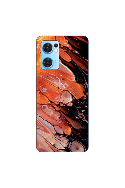 OEM Husa compatibila cu Oppo Reno7 5G Silicon Gel Tpu Model Abstract Lava Flow