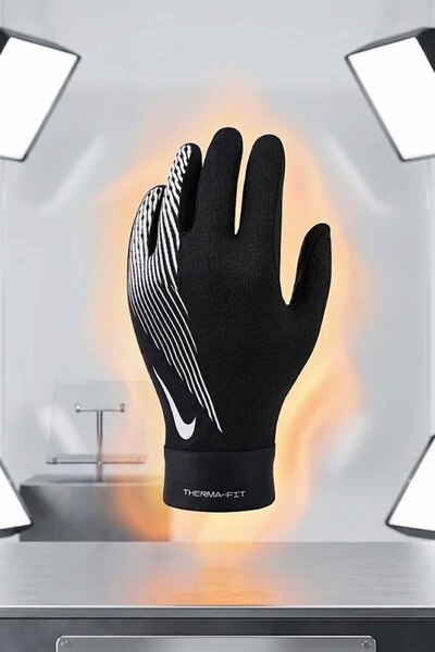 Nike Therma-Fit Men's Black Sports Gloves Running Football Training