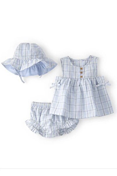 Carter's Carters Kız Bebek Şapkalı Takım 3 Ay-24 Ay MAVİ