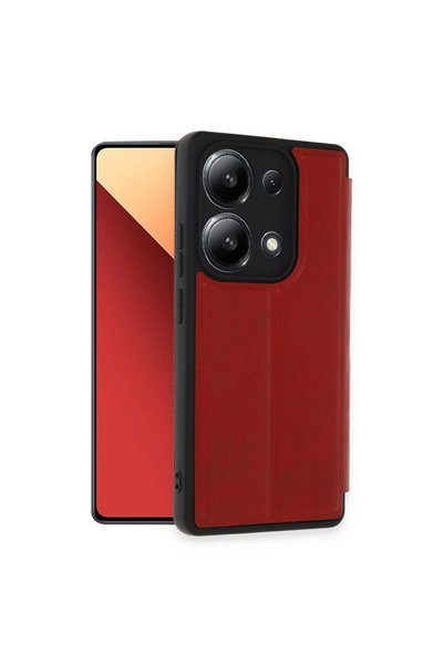 Generic Brand Redmi Note 13 4g Compatible Case Flip Cover - Red