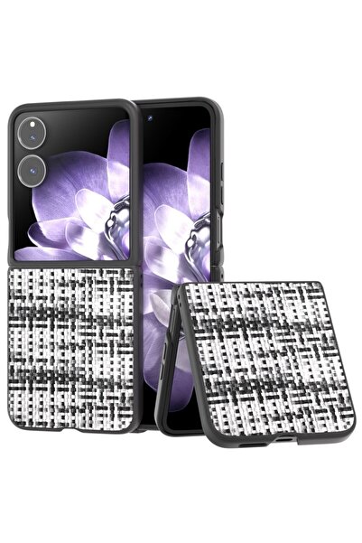sscase Plaid Texture Σκληρή Θήκη Black/White (Xiaomi Mix Flip 5G)