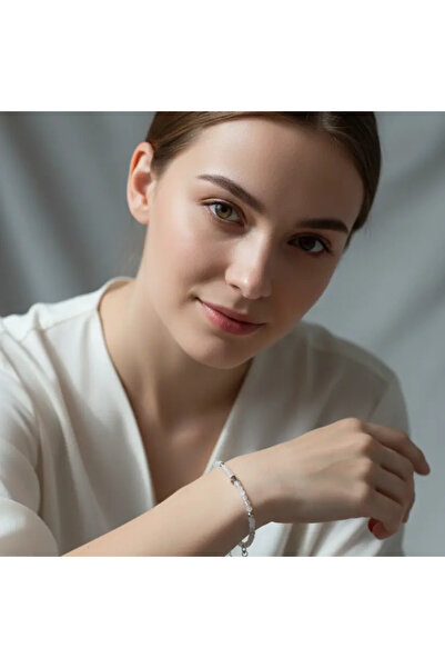 Kareline Brățară cu talismane cu Piatră a Lunii, Argint Sterling 925, Inimă, ...
