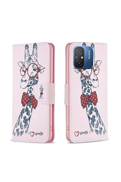sscase Colored Drawing Θήκη Πορτοφόλι Giraffe (Xiaomi Redmi 12C)