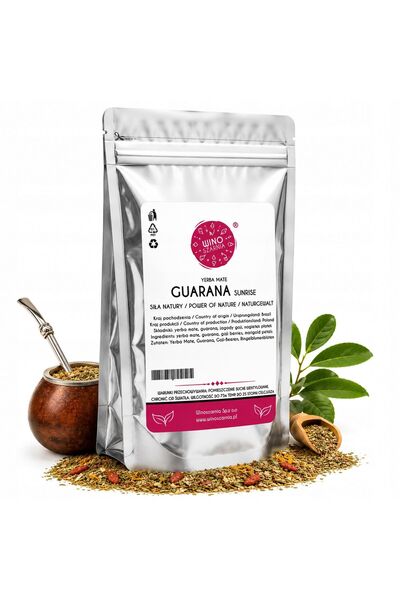 winoszarnia Yerba Mate z Guaraną 500g Guarana Sunrise Naturalna Energia