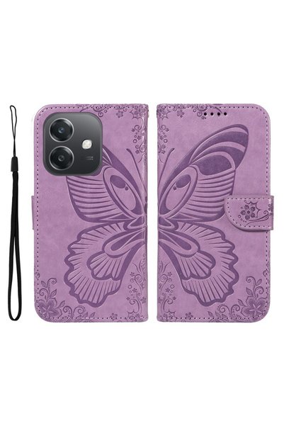sscase Butterfly Flowers Θήκη Πορτοφόλι Purple (Oppo A40)