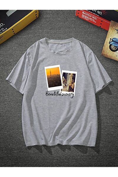 bellanova Unisex Oversize Printed T-Shirt Streetwear Comfortable Fit Daily Pr...
