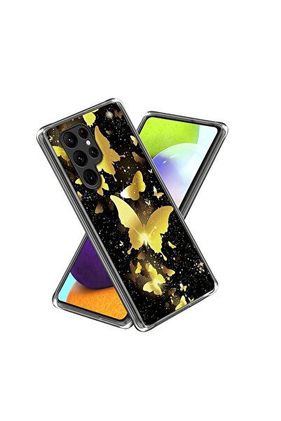 sscase Colored Drawing Θήκη Σιλικόνης Golden Butterfly (Samsung Galaxy S23 Ul...