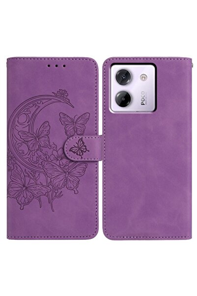 sscase Butterflies Θήκη Πορτοφόλι Purple (Xiaomi Poco M7 Pro 5G)