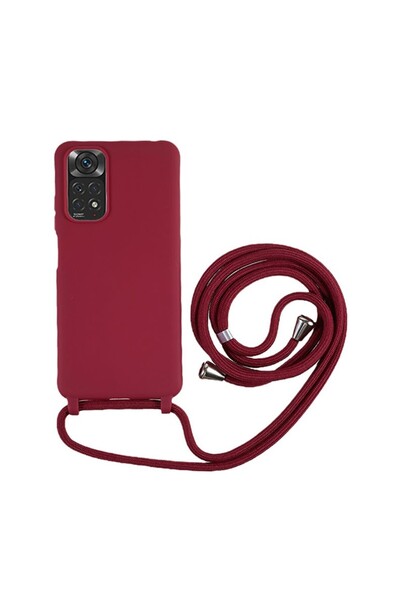 sscase Candy Colors Θήκη Σιλικόνης με Λουράκι Wine Red (Xiaomi Redmi Note 11/...
