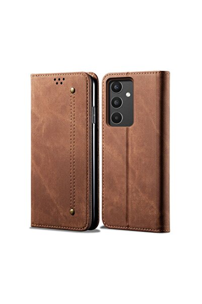 sscase Denim Texture Θήκη Βιβλίο Brown (Samsung Galaxy A54 5G)