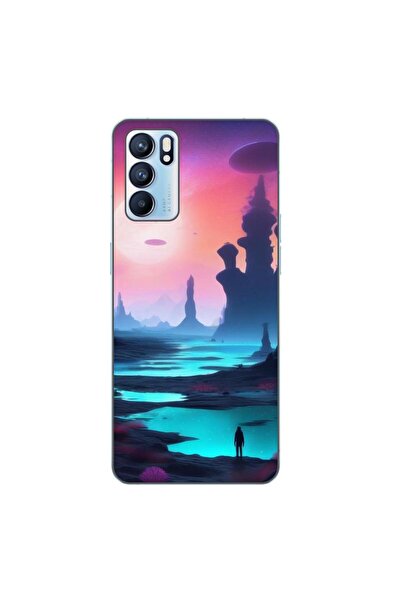OEM Θήκη συμβατή με Oppo Reno6 5G Σιλικόνης Τζελ TPU Μοντέλο Mystic Planet
