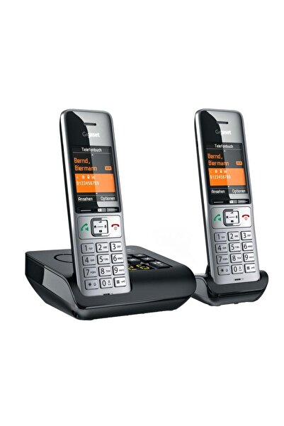 GIGASET COMFORT 500A Duo Безжичен DECT телефон, SMS, Свободни ръце (Сребрист/...