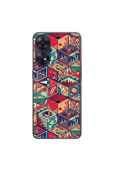 OEM Husa compatibila cu Oppo Reno8 T 4G Silicon Gel Tpu Model Pop Art Geometric