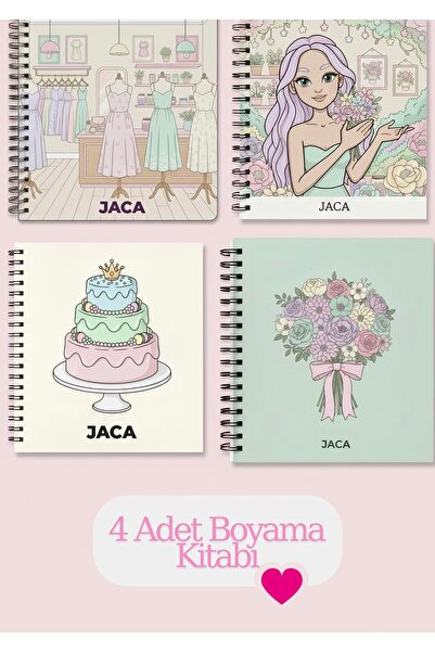JACA Çocuk Yetişkin 4'lü Boyama Seti / Eğitici ve Eğlenceli Boyama Kitapları ...