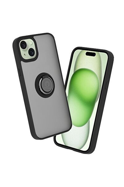 DAMUR TPU Ring Protection Case for iPhone 15 Plus, Magnetic Ring, Screen Bump...