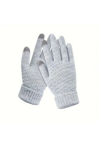 DAMUR Women's Gloves, Touchscreen Function, Knitted Acrylic Material, Elastic...