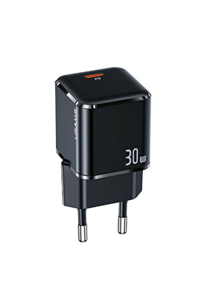 Usams Încărcător fără cablu cu port USB-C, 30W Power Delivery, Negru (T45)