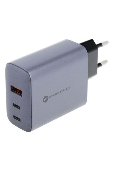Forcell Φορτιστής χωρίς καλώδιο GaN με θύρα USB-A και 2 θύρες USB-C, Παροχή ι...
