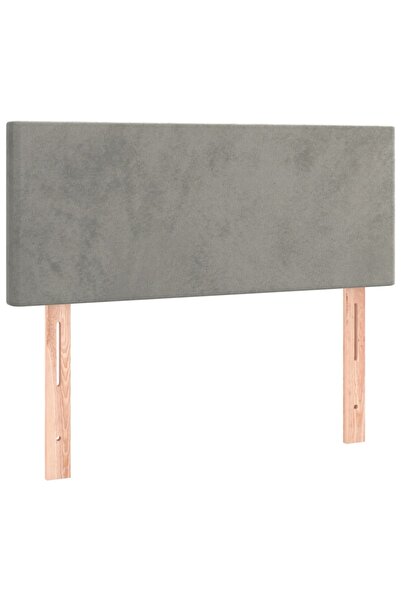 vidaxl Tăblie de pat, gri deschis, 90x5x78/88 cm, catifea