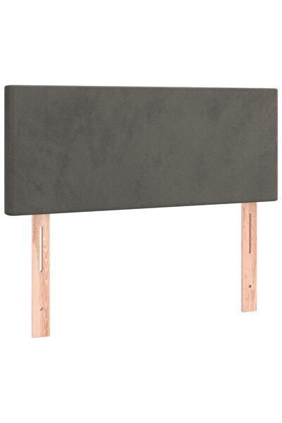 vidaxl Tăblie de pat, gri închis, 80x5x78/88 cm, catifea