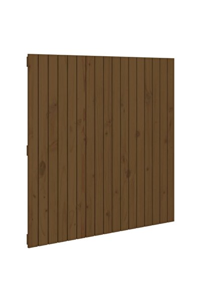 vidaxl Wall-mounted headboard, honey brown, 108x3x110 cm, pine wood