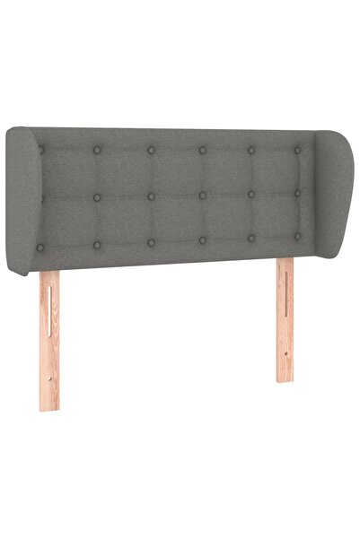 vidaxl Dark grey headboard with wings 103x23x78/88 cm textile