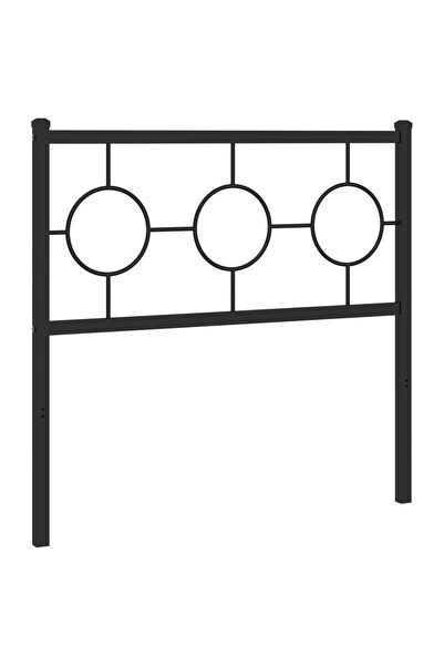 vidaxl Metal replacement headboard, black, 90 cm