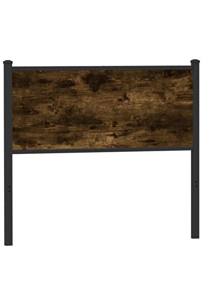vidaxl Replacement headboard, smoked oak, 100 cm, engineered wood and steel